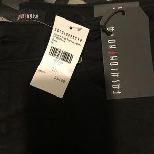 Fashion Nova Take a risk Fishnet Jeans size 15